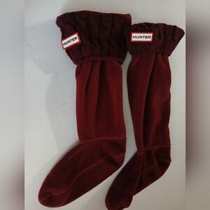 Hunter Burgundy Boot Socks M